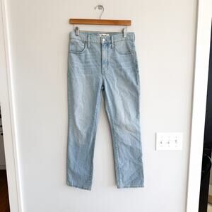 Madewell Slim Demi-Boot Light Wash Denim High Rise Jeans Blue 26